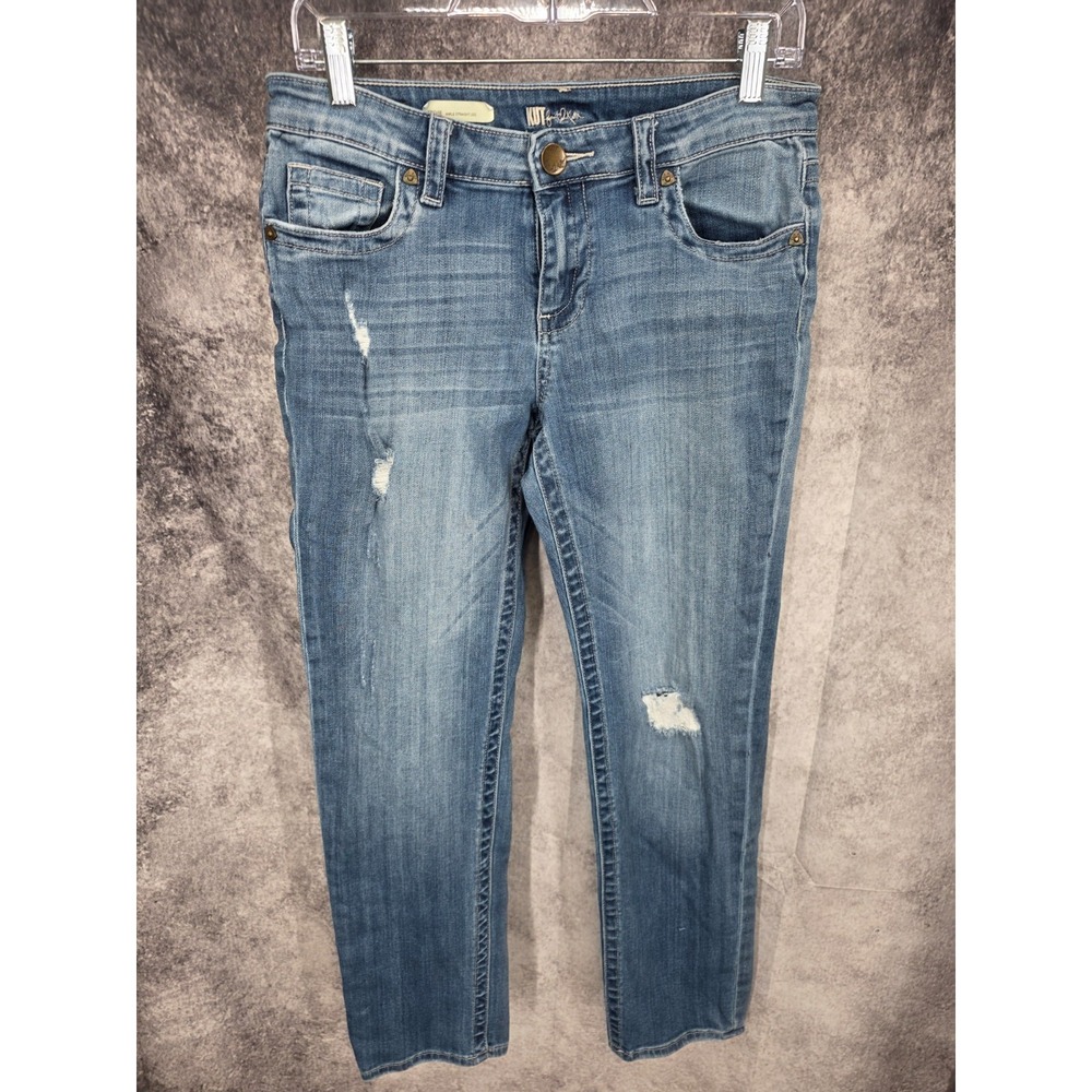 Kut From the Kloth Jeans Womens 6 Blue Stevie Ankle‎ Straight Leg Medium Wash